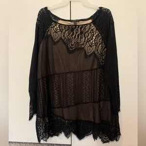 Lane Bryant Lace Loose Knit Top